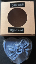 Heart-shaped peppermint soap Goat Milk Peppermint soap.