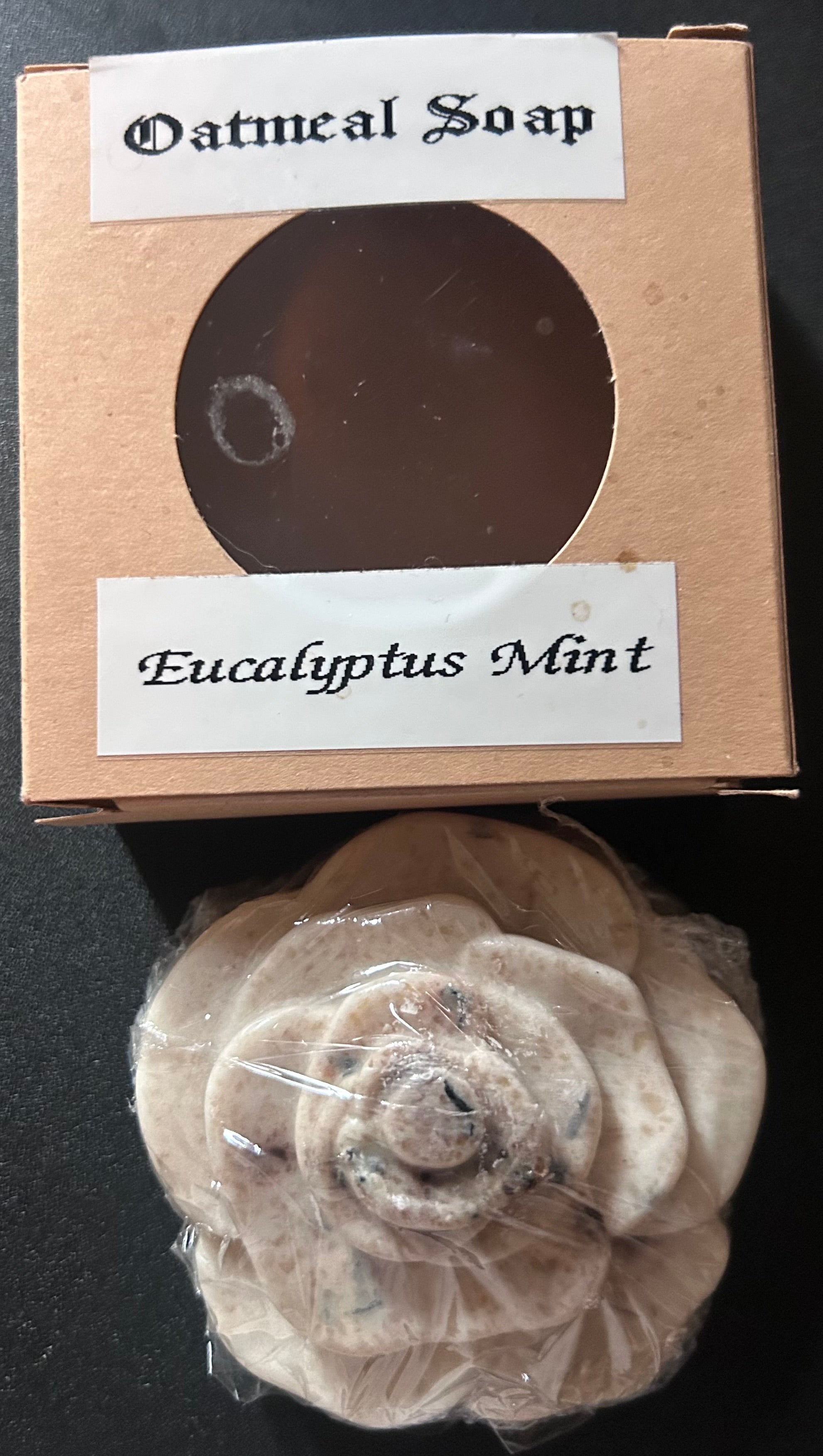 Oatmeal soap with eucalyptus mint scent 