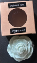 Oatmeal soap with peppermint scent